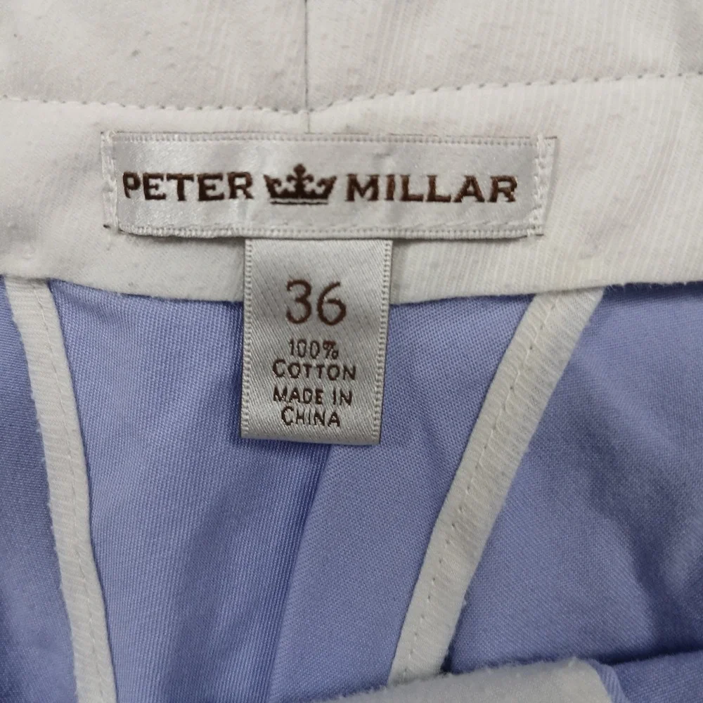 Peter Millar Cotton Flat Front Golf‎ Shorts Size 36 Lavender EUC